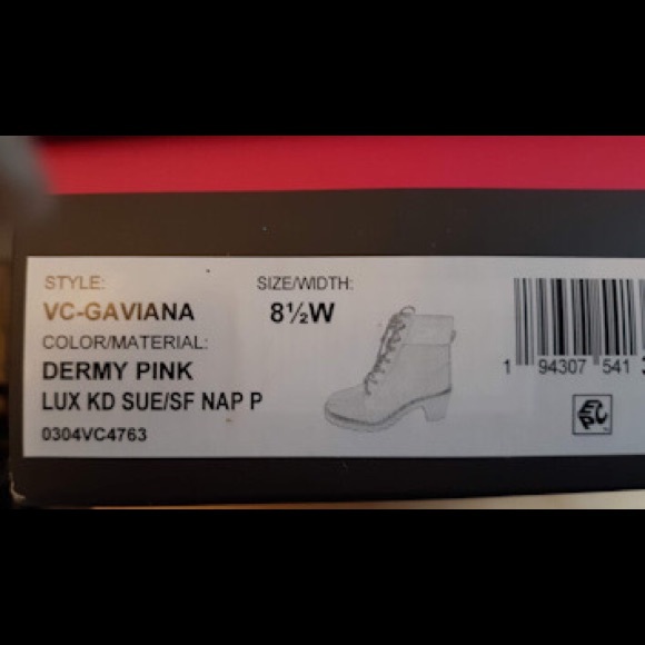 ❌SOLD❌ Vince Camuto Gaviana Suede Dermy Pink Hiking Combat Military Boots 8.5W - Picture 9 of 9